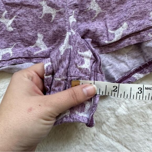 Victoria's Secret Pink | Purple Flannel Sleep Boxy Short Shortie Dogs | Size XXL - Picture 13 of 14